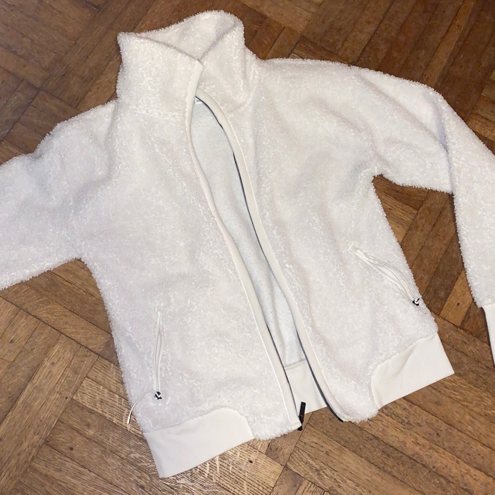 All in motion fleece jacket all in motion beige fuzzy jacket xs